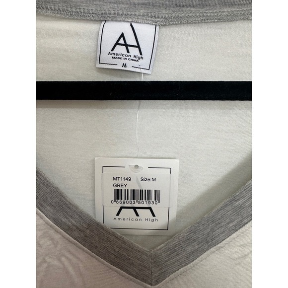 American High Sunday Funday Football Long Sleeve Wrangler VNeck Tee Size M NWT - Picture 3 of 5